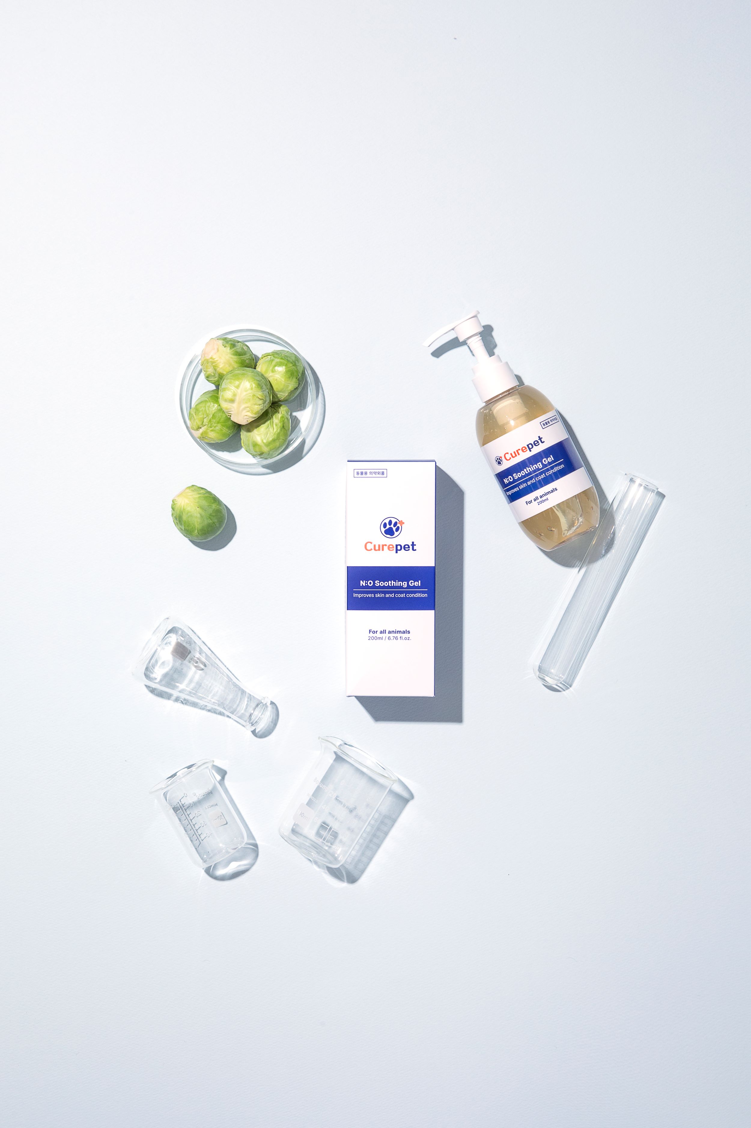Curepet 큐어펫 엔오 수딩젤 200ml 강아지 고양이 피부병 상처 항균 항염 습진 : 큐어펫 CurePet