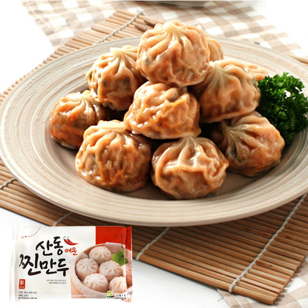 산동 매운 포자 찐만두180g 간식/만두/간편조리 /10봉 : 미소푸드