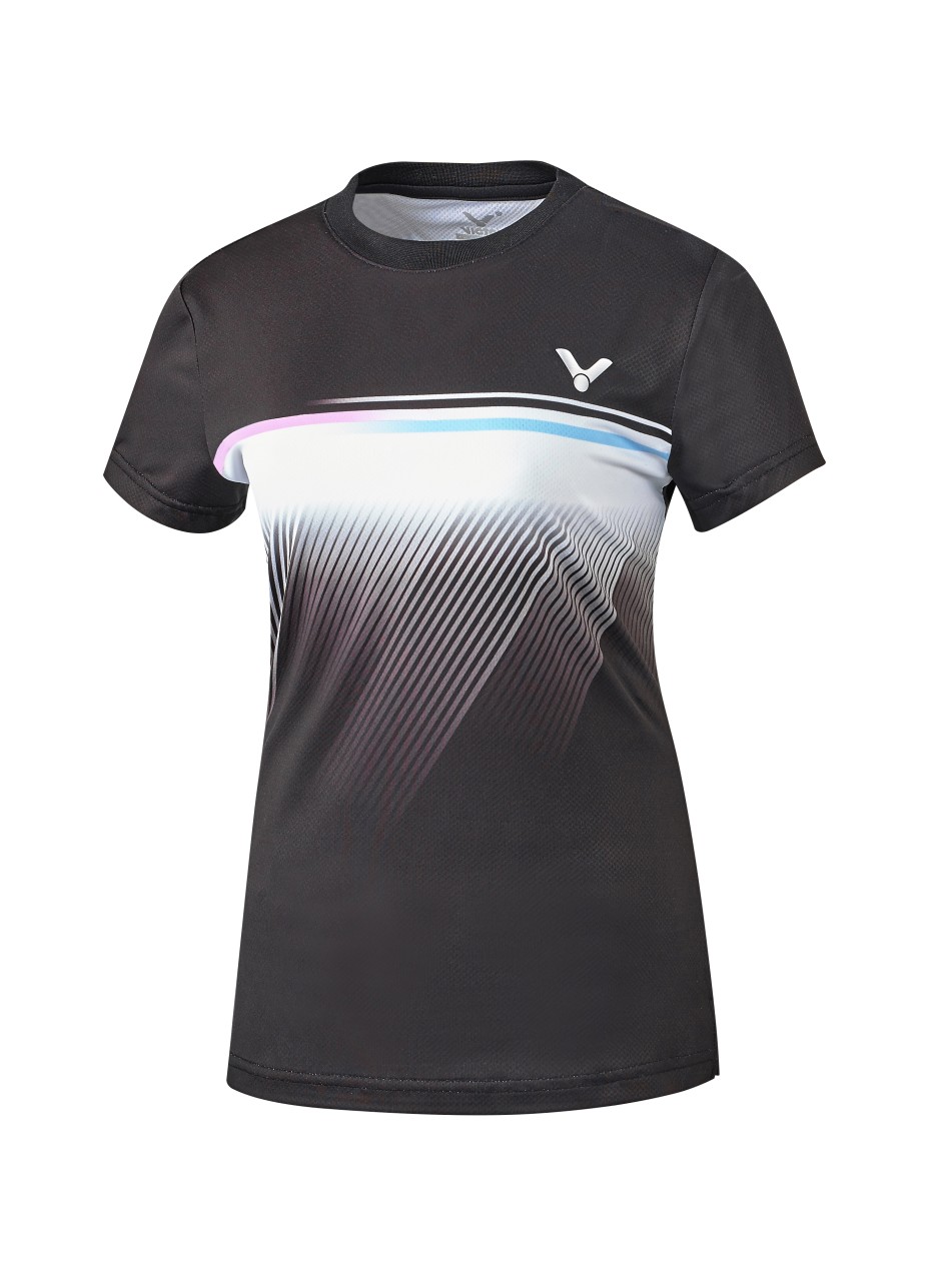 2024 S/S 빅터 라운드 티셔츠 VICTOR V241RT-5350 블랙 : 리브희스타