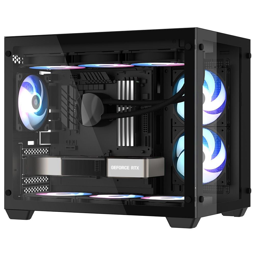 3RSYS S404 Quiet 리버스 미니타워 컴퓨터 PC 케이스 (블랙) : 마스터셀러