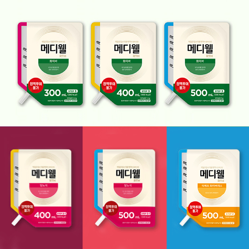 매일유업 메디웰 RTH 주입세트 포함 화이바 300 400 500 당뇨식 400 500 티에프 화이버리스 엠디웰 뉴트리웰 환자영양식 경관식 경관급식... 