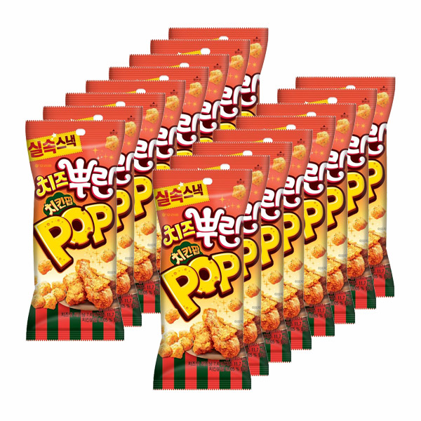 오리온 치즈뿌린 치킨팝 81g, 16개, 1BOX : 스윗몬365