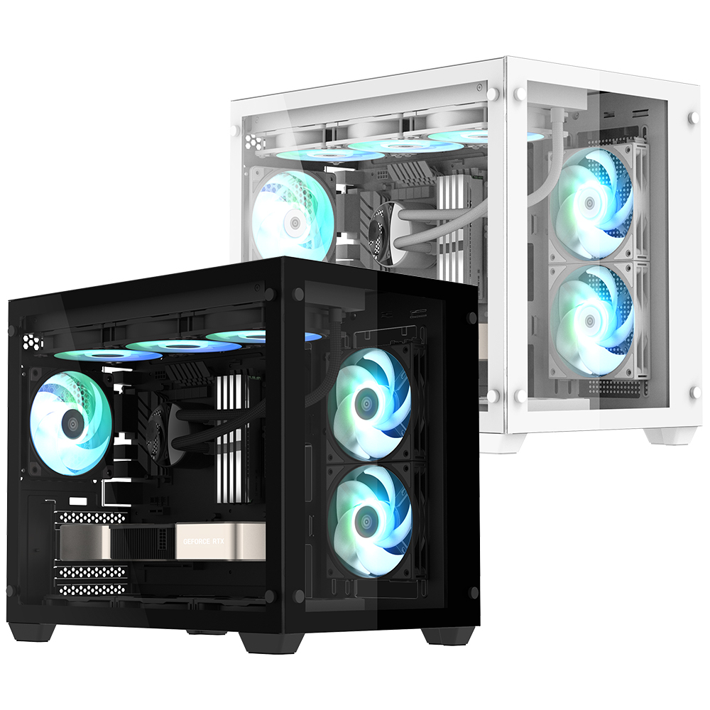 3RSYS S404 Quiet 리버스 (블랙) 미니타워 PC 케이스 : 더상상플랫폼