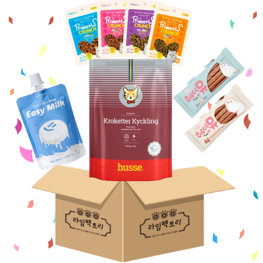 후새 캣 크로케터 치킨 고양이사료 1.36kg+이지밀크50ml+헤이뮤장어져키1p+헤이뮤붉은대게져키1p+프리미오크런치50g : 라임펫