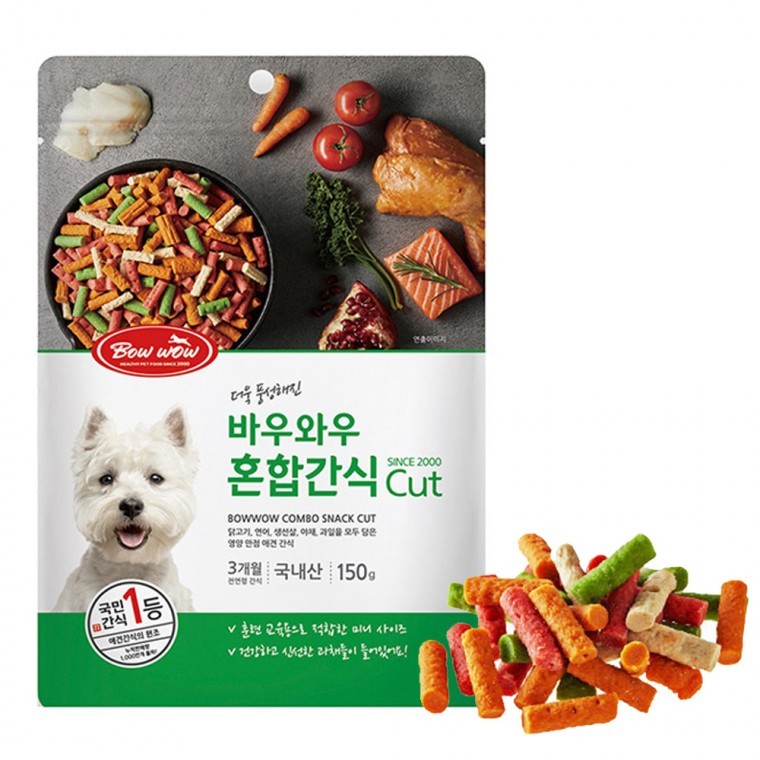 바우와우 강아지간식 혼합컷 150g[당근카피다있소] : 당근카피다있소