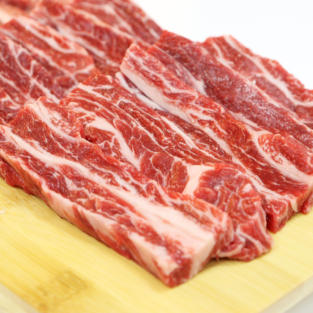 [울산 남구,중구 일부 배달] 한우 암소 1++갈비살 100g [수암 명성한우] : 동네시장 장보기