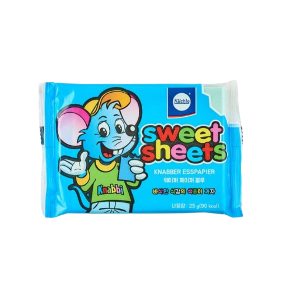 퀴슬레 웨이퍼 페이퍼 블루 프루티향 25g 1개 : 과자팜