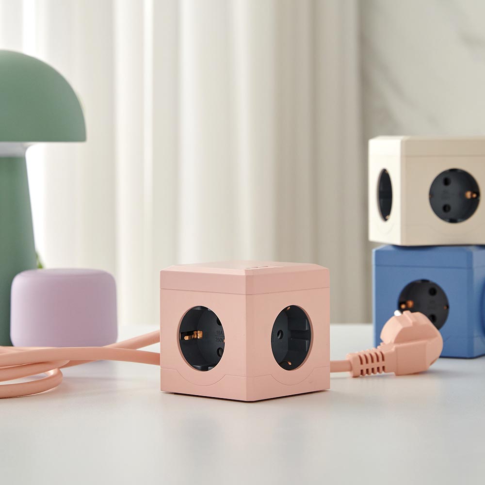 [모던하우스] 인테리어 컬러 큐브 멀티탭 3구+2USB+C 베이비 피치 /LT0324021 : 뉴코아 강남점 모던하우스