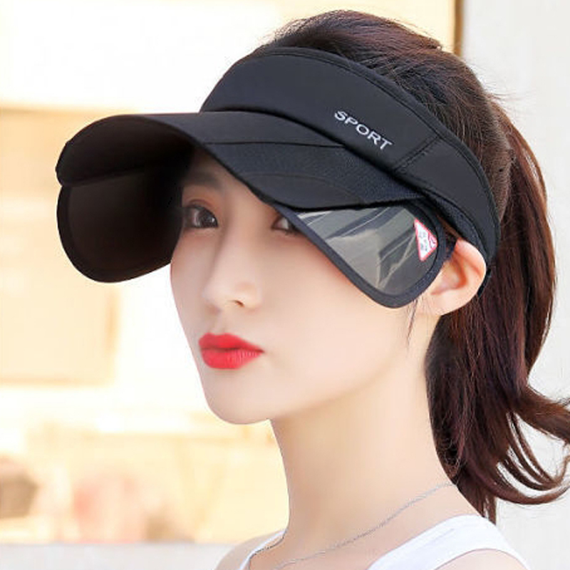 썬캡 여름 자외선 햇빛 차단 아이리스 슬라이드 챙넓은 바캉스 워터파크 물놀이 창 모자 : 아이엠써니