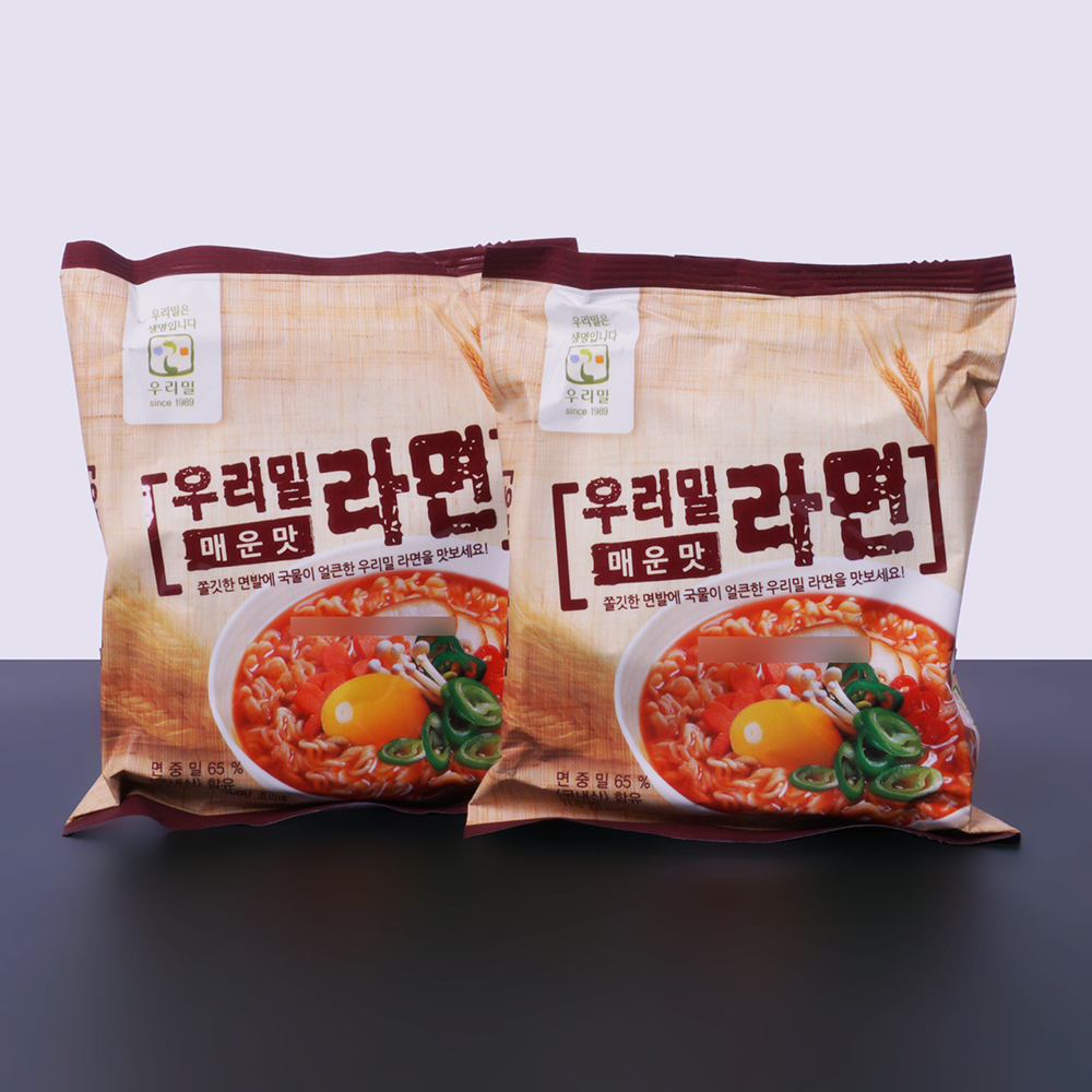 우리밀라면 매운맛 국산밀 매운라면 시원한국물 : 소셜에코
