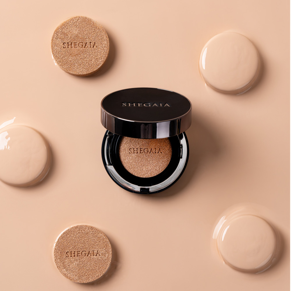 쉬가이아 물광 광채 커버 팩트 파운데이션 에스테틱 SPF50 쿠션 본품+리필15g : 미쁘다희경