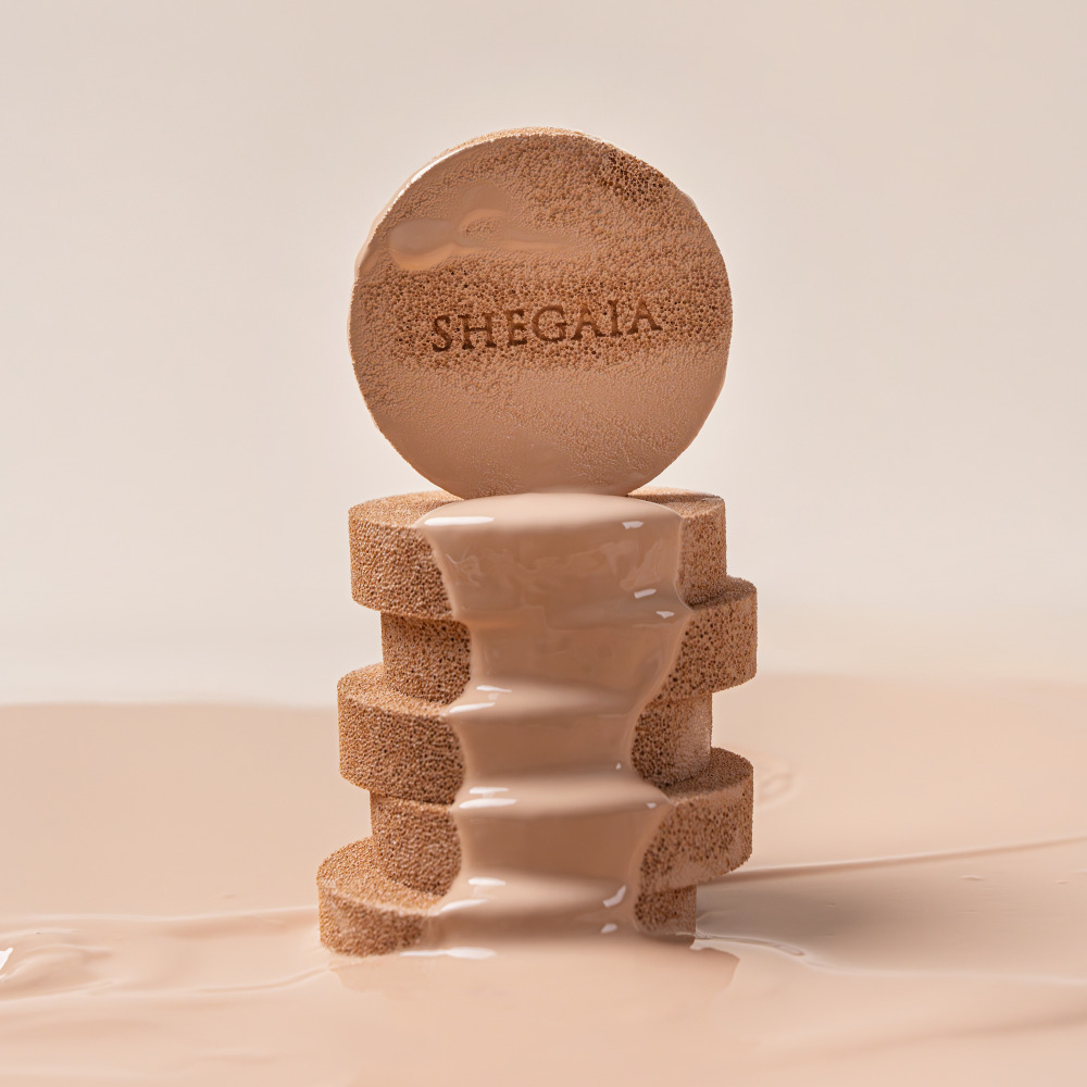 쉬가이아 물광 광채 커버 팩트 파운데이션 에스테틱 SPF50 쿠션 본품+리필15g : 미쁘다희경