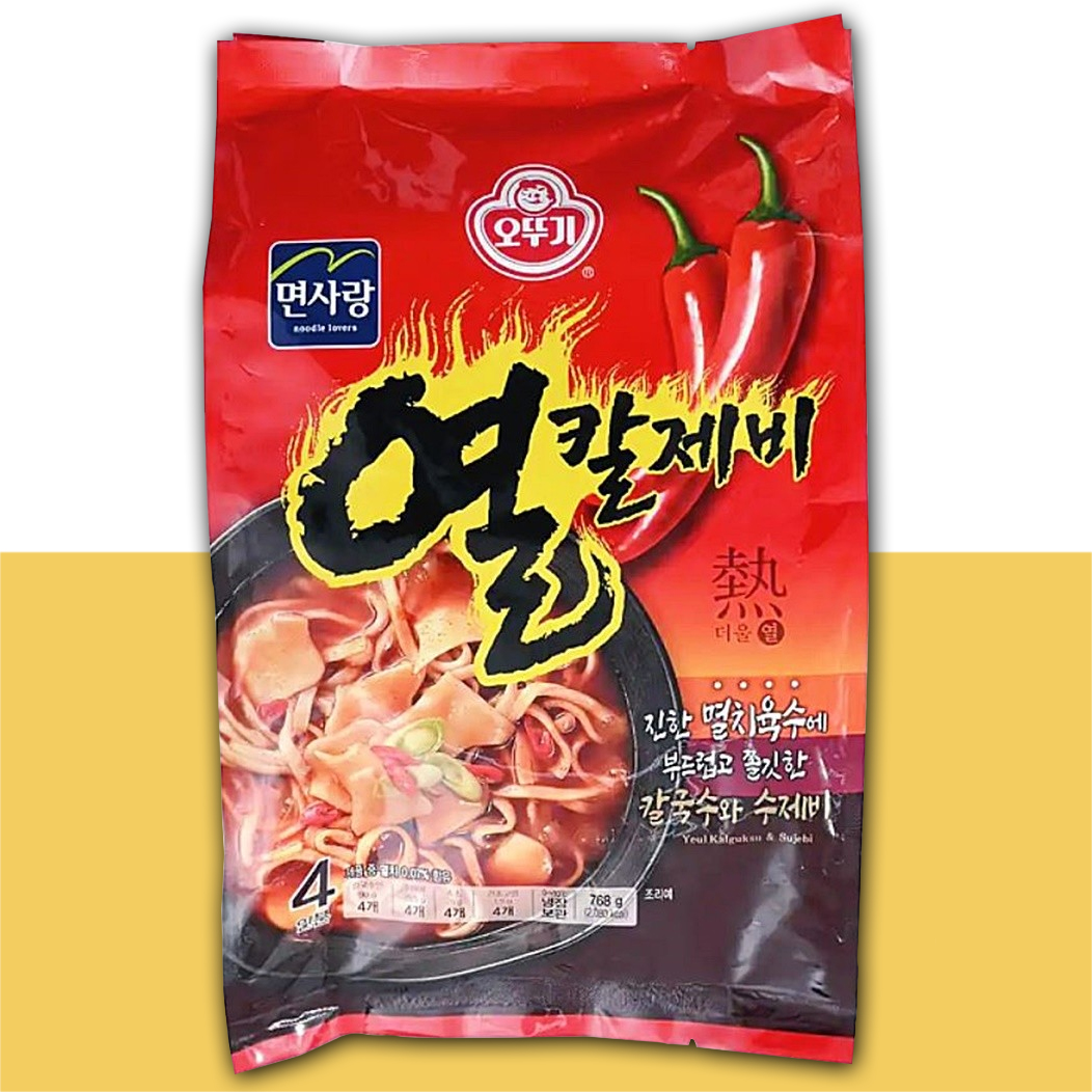 열라면칼제비 열칼제비 오뚜기 얼큰한 수제비칼국수 4인분 아이스박스+아이스팩포장 : 행복할결심