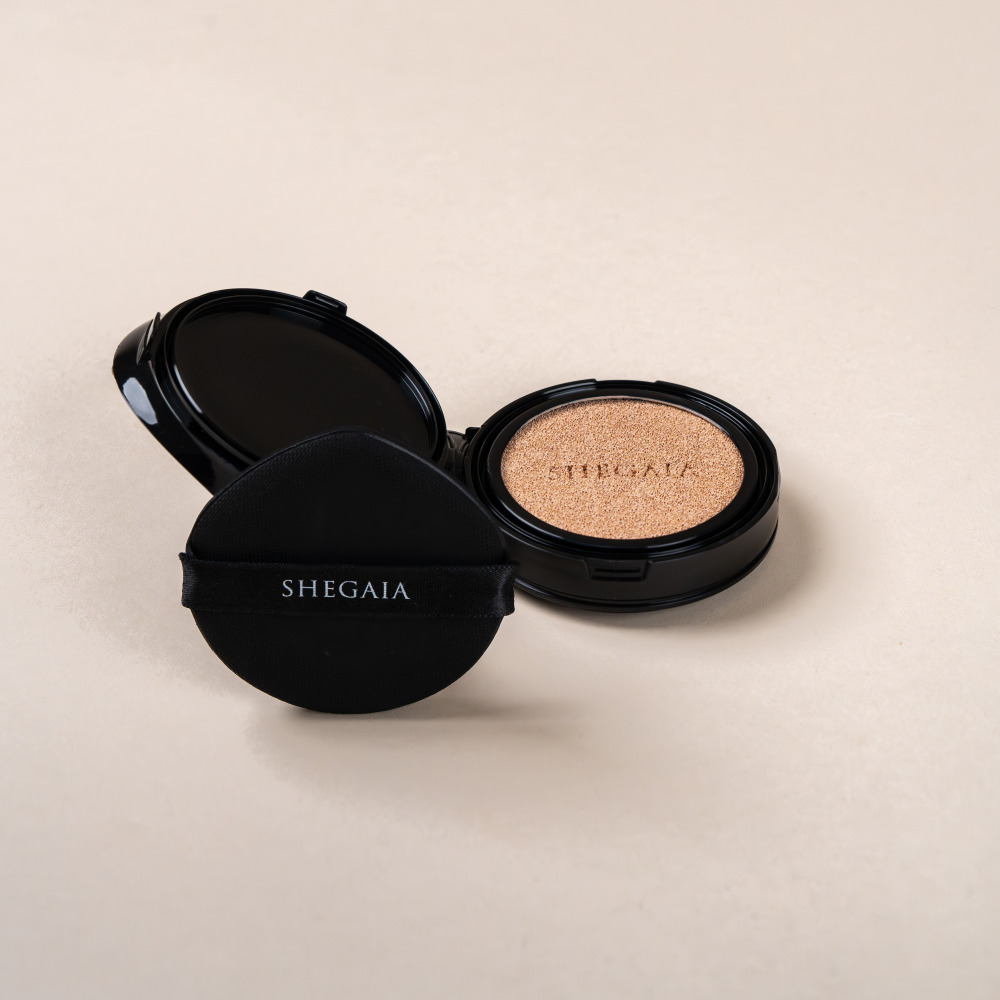 쉬가이아 물광 광채 커버 팩트 파운데이션 에스테틱 SPF50 쿠션 본품+리필15g : 미쁘다희경