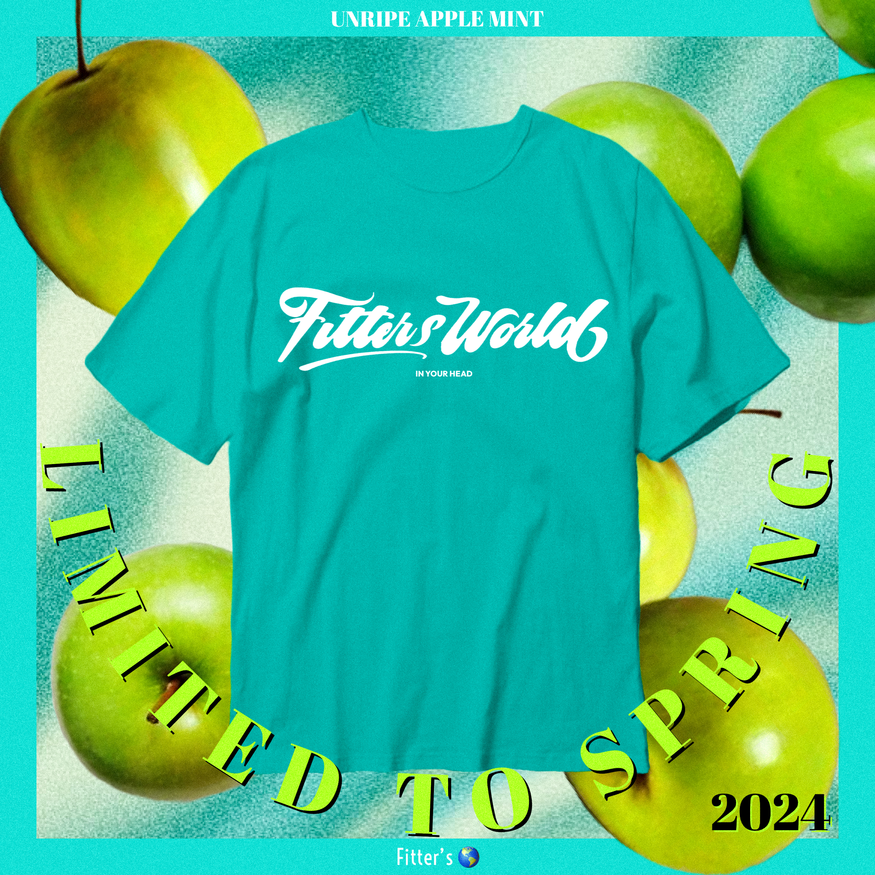 [한정판]              2024 SPRING FITTERS WORLD MENS TEE 핏터스월드 남자 티셔츠 운동복 트레이닝복 : 핏터스월드