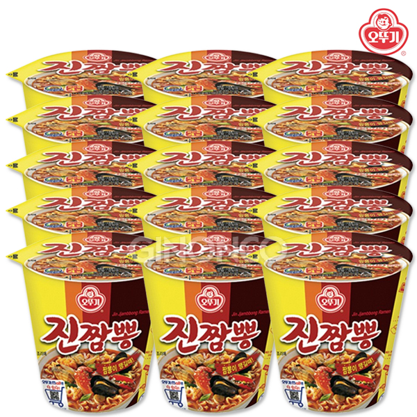 오뚜기 진짬뽕 소컵 75g 15개 야식 짬뽕 컵라면 캠핑 사무실 여행 라면 : 지노앤코