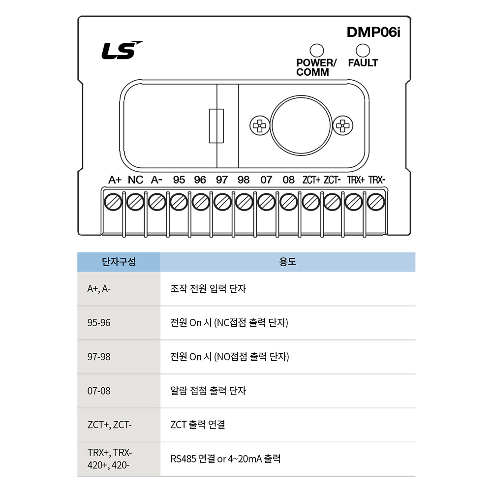 LS DMPi-TZ(지락) 관통형 전자식모터보호계전기 : 동양탑박스