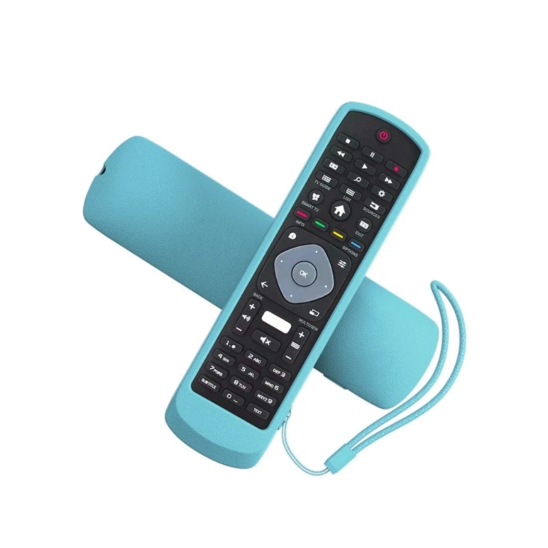 탈착식 리모컨 커버 방진 보호대 내구성 실리콘 소프트 솔리드 홈 필립스 TV용 NETFLIX Remote E56B : 제이에스디글로벌