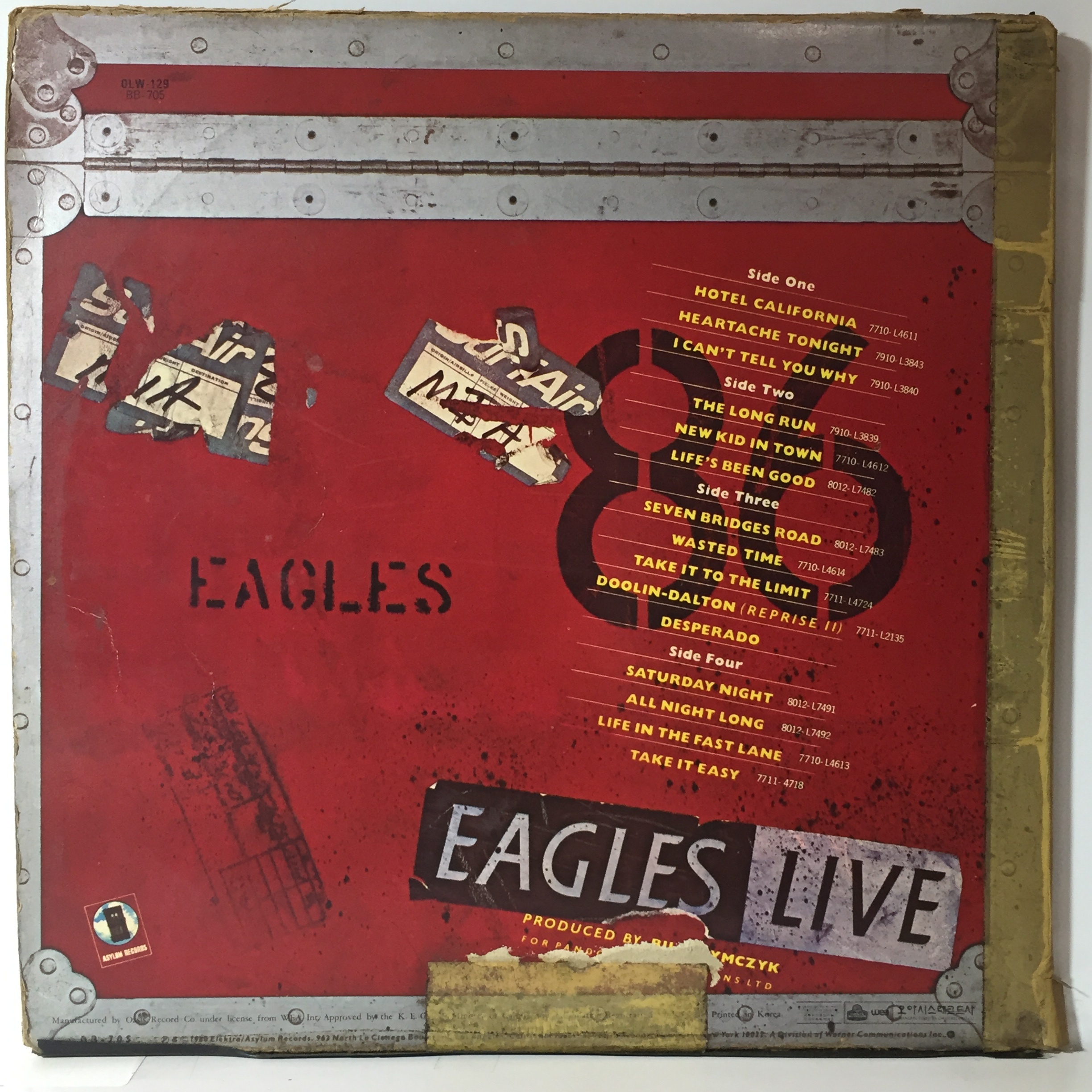 LP Eagles - The Long Run 2장중 2번째 장만 : 저가음반