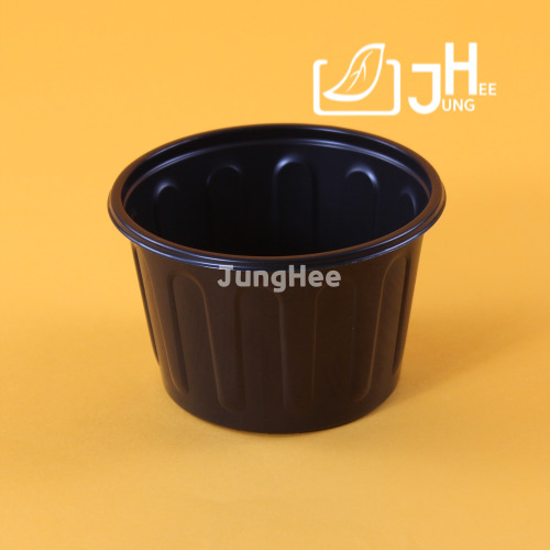 105파이대 검정 500세트 공기밥 장국 면 반찬 포장배달 소스용기 : 정희팩