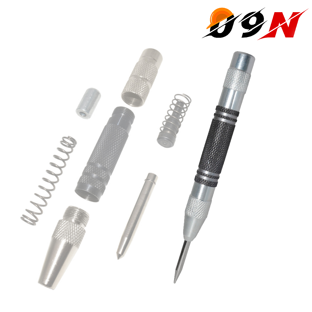 초강력 센터펀치 목공 스텐 자동 송곳 자국 드릴 마킹 금긋기 펀칭기 센타펀치 소형 125mm : 공구엔