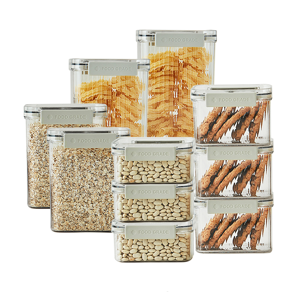 한샘 클리어 푸드 컨테이너 10개세트 (460ml 3개+700ml 3개+1300ml 2개+1800ml 2개) 밀폐용기 냉장고 정리용기 : 리빙코디