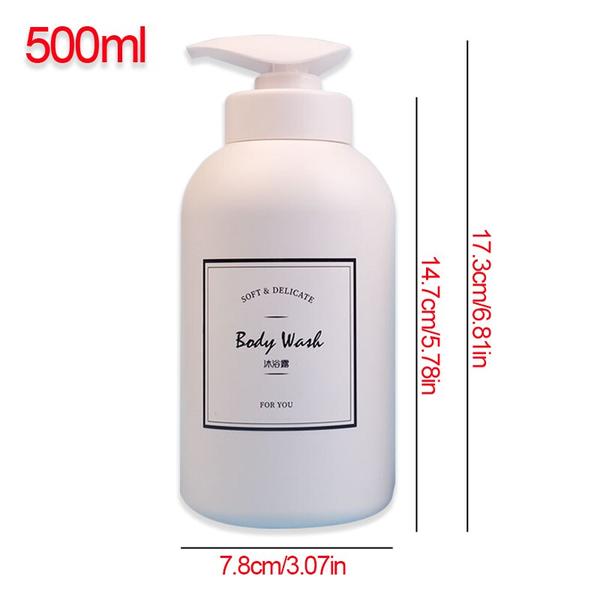 욕실 로션 충전식 비누 디스펜서 500ML 대용량 샴푸 샤워 교체 : 엠엠유통 엠엠유통