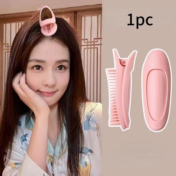 헤어 클립 롤러 헤어핀 솜털 컬링 배럴 새로운 핑크 모자 : 라임유통