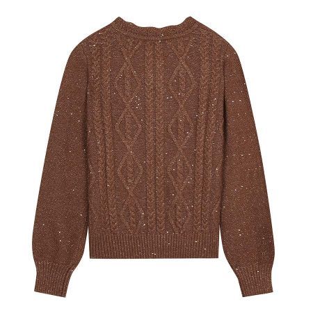 [정품] 베스띠벨리 23F/W 스팽글 케이블 니트 가디건 BHC2962PID : 유로익스프레스몰