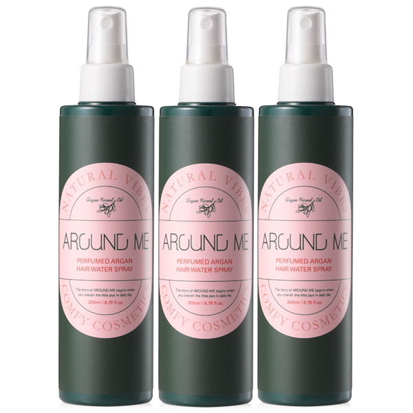 어라운드미 퍼퓸드 아르간 헤어 워터스프레이 200ml X3개 / 슈퍼하드 강력 세팅 : 코스티