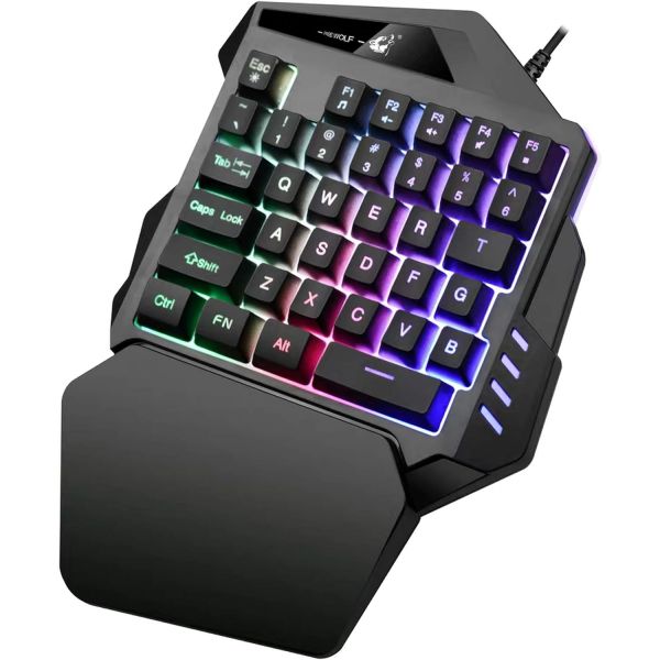 Eboxer 한손 기계식 키보드 인체공학 유선 왼손 백라이트 게이밍 키패드Win2000용Win XP용Win ME용Vista용Win7용Win8용 : o마루쇼핑o