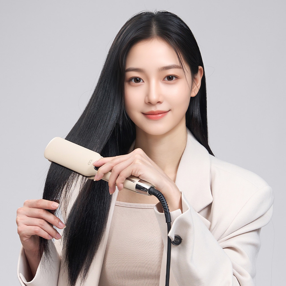 오아 와이드 판 고데기 매직기 세라믹 미용실 스트레이트 앞머리 단발 헤어 고대기 : 오아스토어