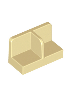 [레고부품] 93095 / Tan Panel 1 x 2 x 1 with Rounded Corners and Center Divider : 브릭던전