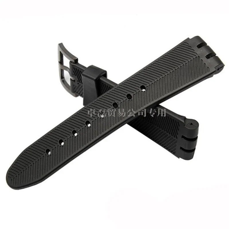 스와치 워치용 실리콘 고무 스트랩 23mm YOS440 449 401G 447 448 아이로니 스포츠 방수 손목 밴드 도구 블랙 블루 팔찌 : 백호홀딩스