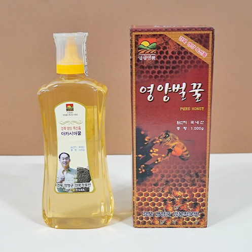 100% 아카시아벌꿀1kg : 영양농특산물직판장