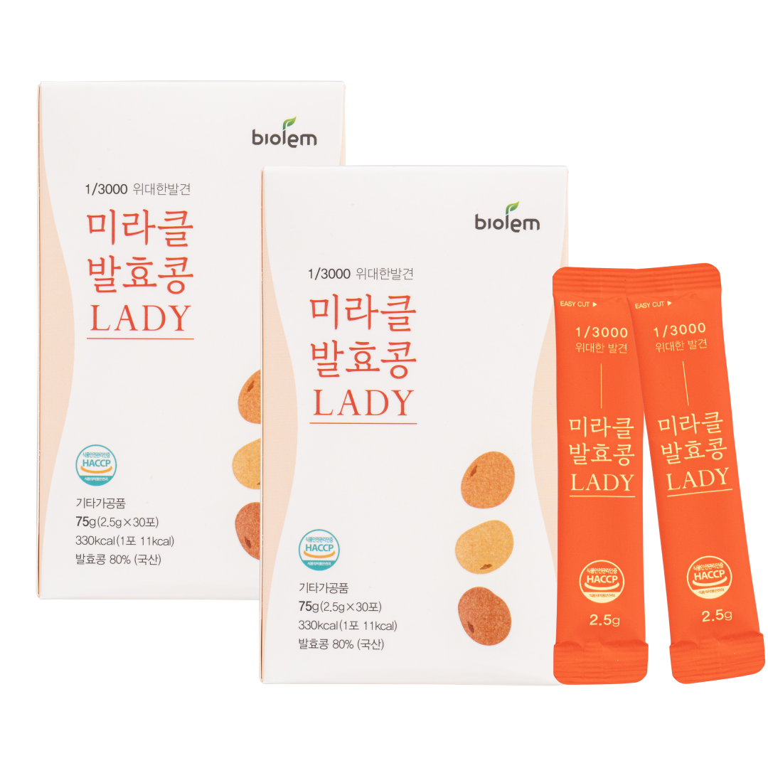 100%국산 청국장가루  맛있는 한포 미라클발효콩 30포 2박스 : 바이올렘