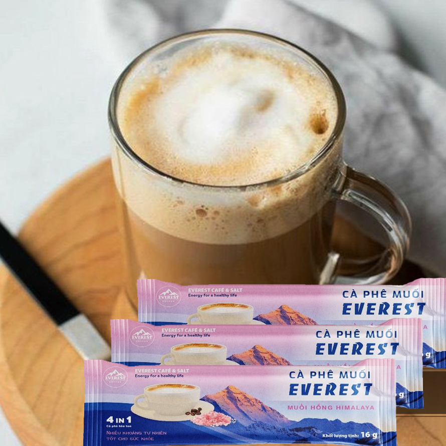 베트남 히말라야 핑크 솔트 커피 PINK SALT COFFEE (16gx10팩)x2box 소금 믹스 라떼 믹스 커피 KING 푸꾸옥 다낭 나트랑 솔티드 짠커피... 