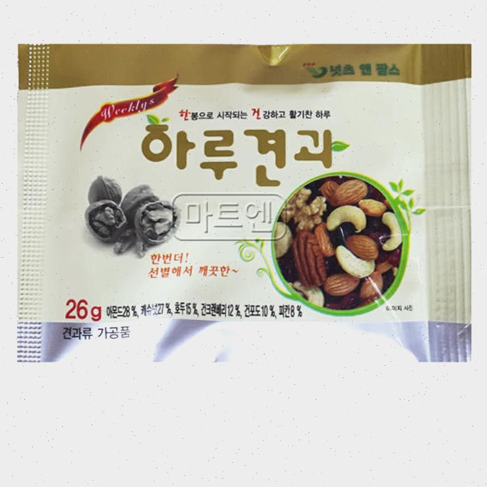 넛츠앤팜스 하루견과 26g 10개 사무실간식 하루한포 : 니루스루