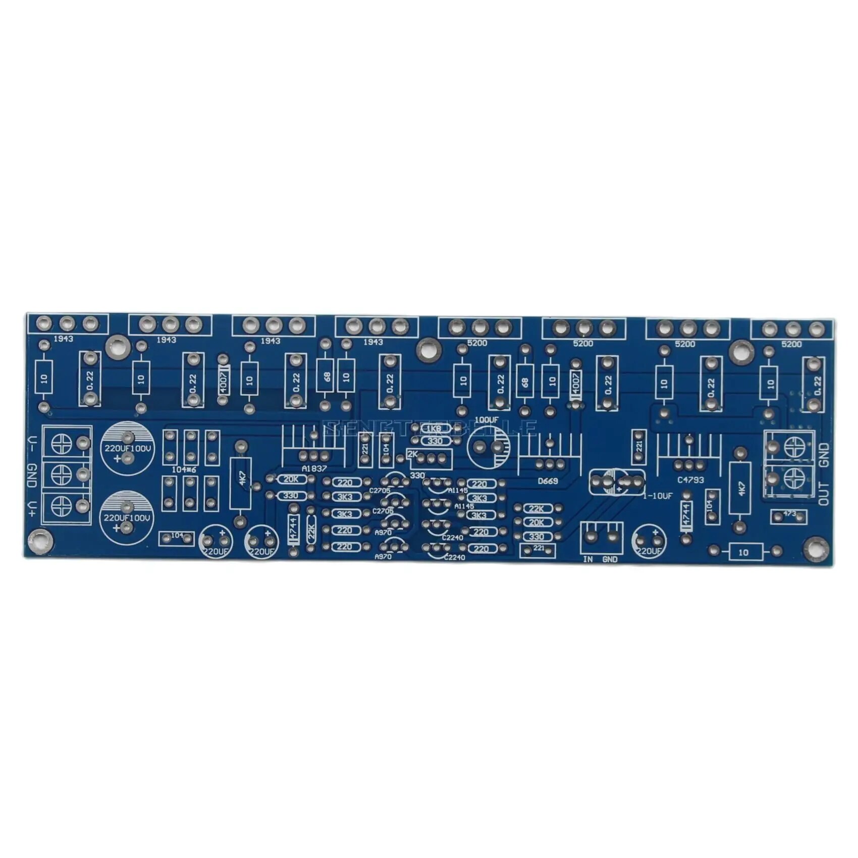 하이파이 DIY 고출력 모노 400W 홈 오디오 앰프 보드 PCB 2SA1943 2SC5200 : 지유스토리19