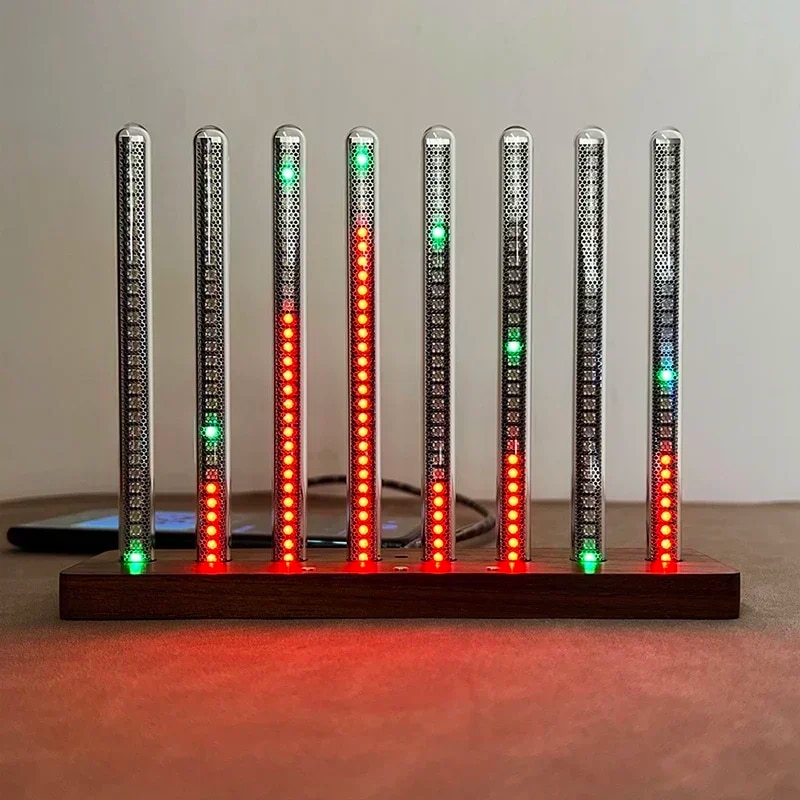 RGB 픽업 레벨 라이트 LED 디스플레이 음성 제어 음악 스펙트럼 표시기 데스크탑 라이트 게임 룸 분위기 리듬 라이트 : 소유스토리21