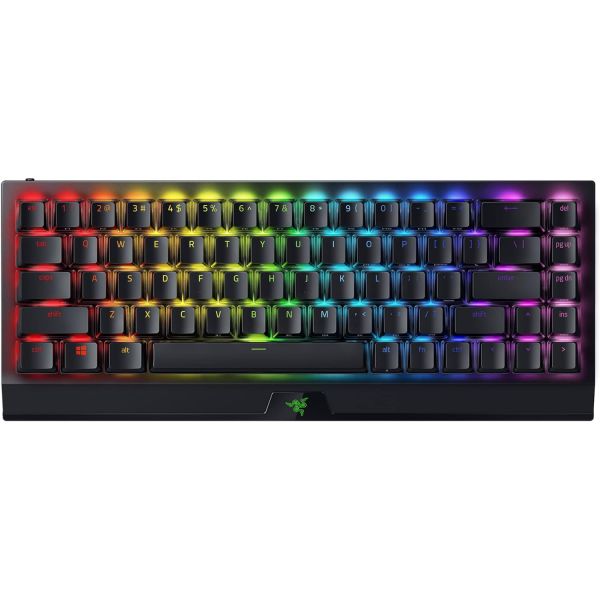 레이저 블랙위도우 V3 Mini 65 무선 기계식 키보드 슈퍼패스트 노란색 스위치 리니어 무음 푸딩 키캡 200H BlackWidow V3 Mini... 