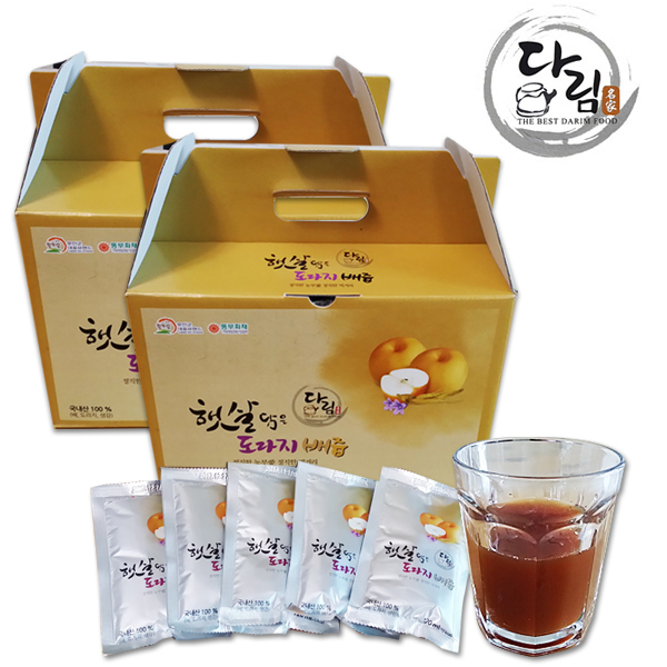 농부애 다림 햇살담은 도라지배생강즙 (100mlx50팩x2박스/100팩) : 농부의정원