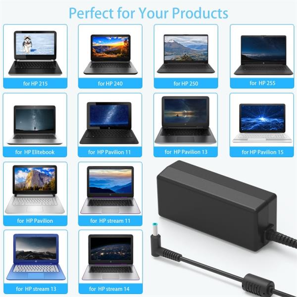 파빌리온 X2 11 13 15 Elitebook 폴리오 1040 G1 Zbook 14u G4 G5 G3 터치스마트 스트림 스펙터 X360 용 노트북 충전기 45W : 행복한... 