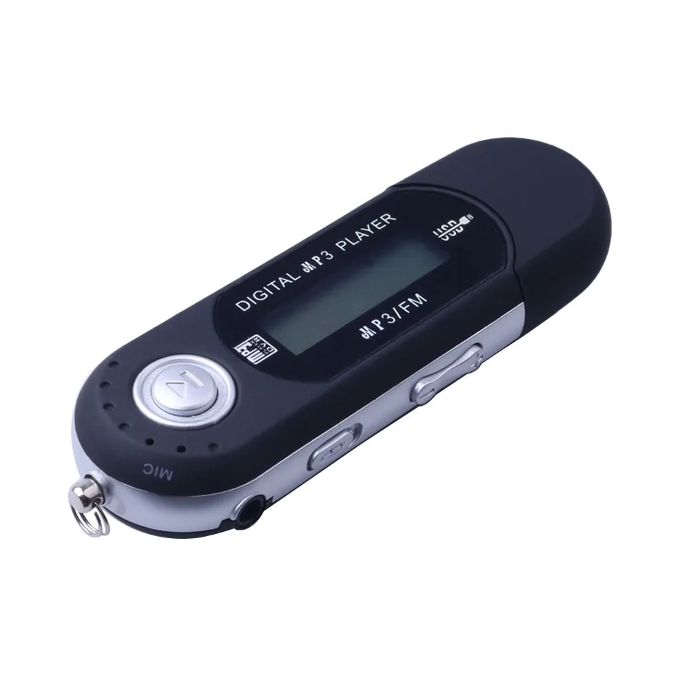 휴대용 USB MP3 음악 플레이어, LCD 디지털 화면, 플래시 지원, 4GB, 8GB FM 라디오, 마이크 포함, 미니 Mp3 플레이어 : 자양유통