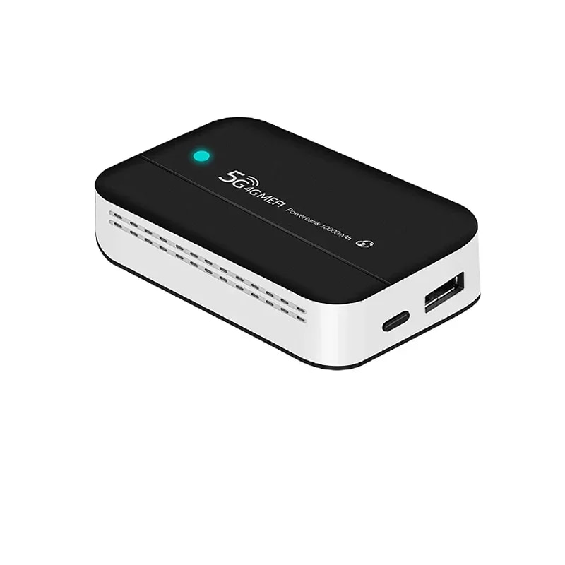 100 4G 모바일 와이파이 핫스팟 C타입 10000 mAh 보조배터리 150Mbps 4G LTE Cat4 휴대용 MiFi 라우터 SIM 카드 슬롯 포함 정품 및... 