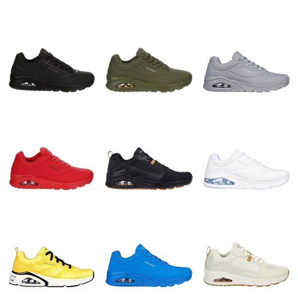 스케쳐스 Skechers [세금포함] [정품] Air Uno Pop of Sunshine Low Top Mens 캐주얼 패션 슈즈 스니커 : 파이브쇼핑