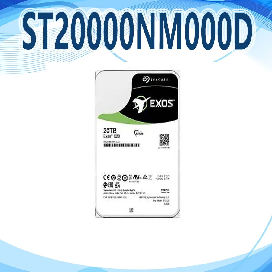 ST20000NM000D SATA HDD X20 7200rpm 20TB 엔터프라이즈 256MB 6 GBs 35 인치 하드 드라이브 100 테스트 완료 빠른 : 제이에스디글로벌