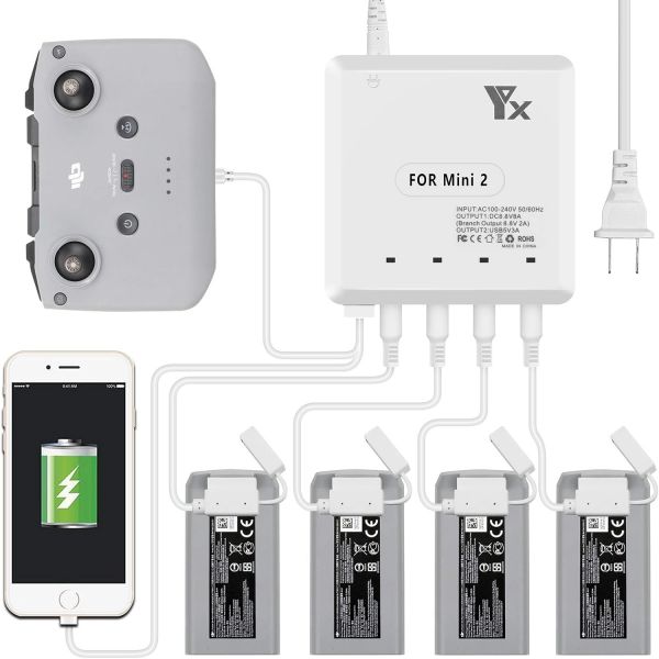 DJI 미니 2, 미니 SE/2 SE 드론, 고속 멀티 병렬 충전 허브 액세서리용 하나토라 6 in 1 배터리 충전기 : 스마트하게직구하자