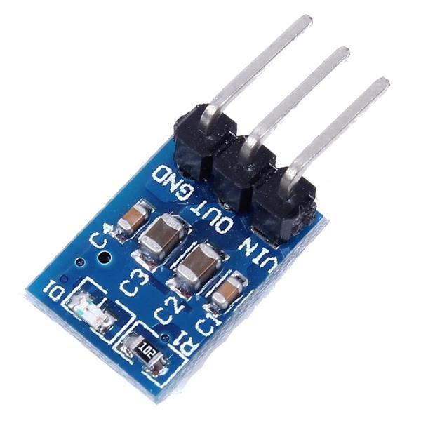 AMS1117-3.3 DC 전압 조정기 스텝 다운 공급 장치 모듈, 4.75V-12V ~ 3.3V 800mA, 5 개 팩 : 원큐무역