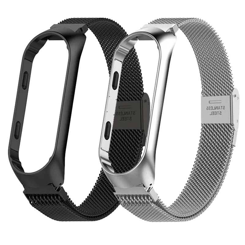 Xiaomi Mi 밴드 6 5 4 3 손목 팔찌 Mi6 스테인레스 스틸 팔찌 스마트 워치 스트랩 밴드 7 액세서리 : 백호홀딩스